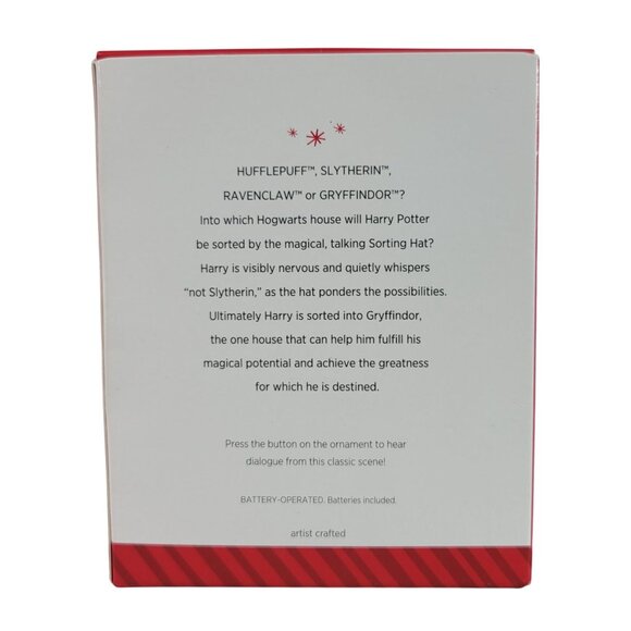 Hallmark Christmas Ornament Harry Potter Sorting Hat Magic Sound 2014 WORKS - Picture 11 of 13
